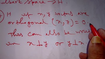 Orthogonal complement in a Hilbert space