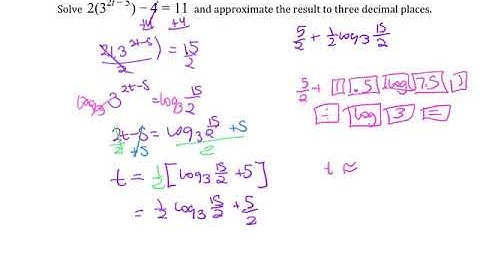 3.4 Day 1 Exponential and Logarithmic Equations Ex 3 to 5