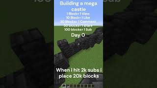 Day 0 of building a mega castle, subscribe and watch it build #minecraft #short #day0 #castle #mega