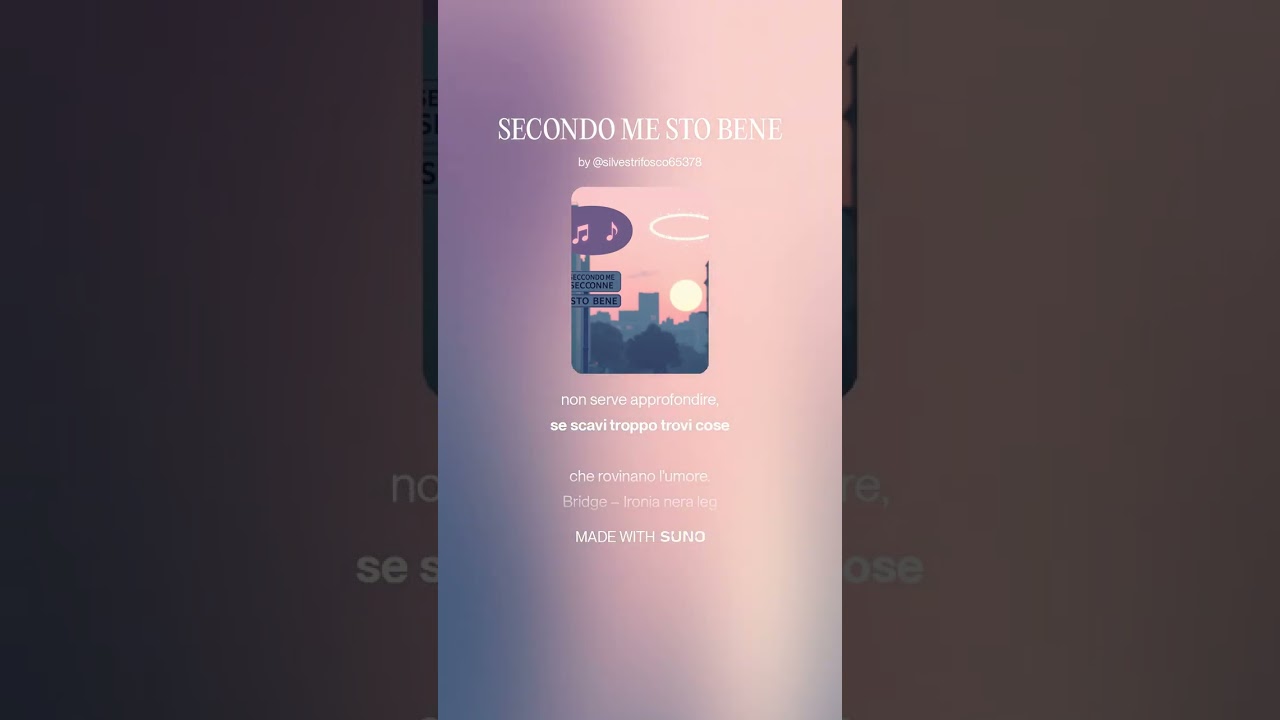 SECONDO ME STO BENE 1