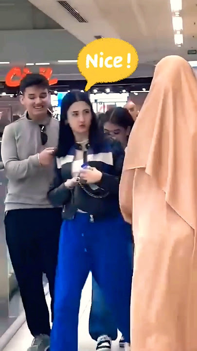 Hijab girls public reaction#muslimah #abaya #trending #youtubeshorts #freepalestine #viral