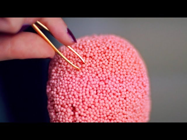 ASMR/Whisper. Play Foam Over The Microphone
