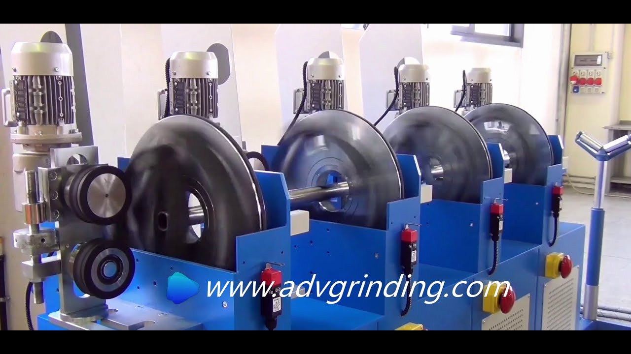 Straight pipe combined polishing round pipe machine - YouTube