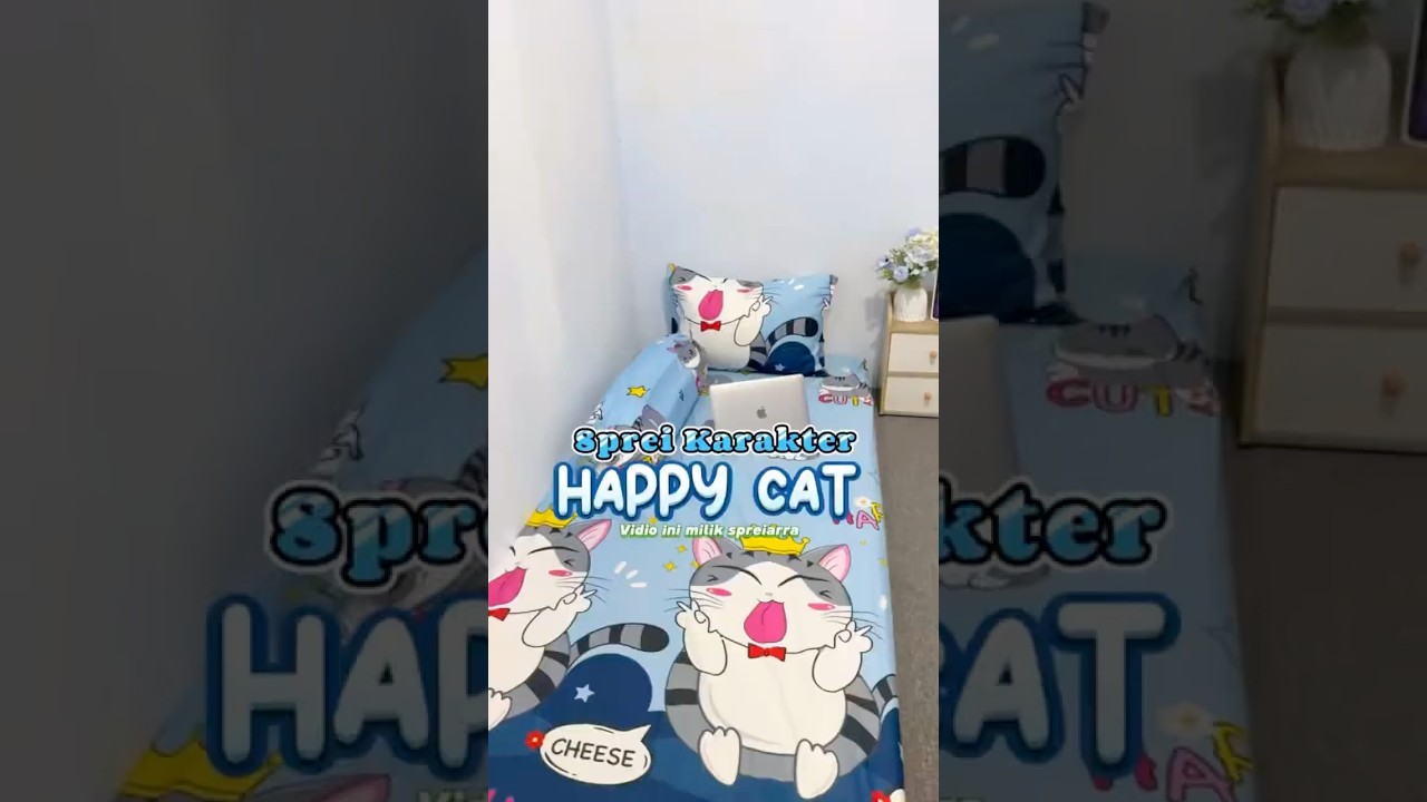 Sprei motif Happy Cat 