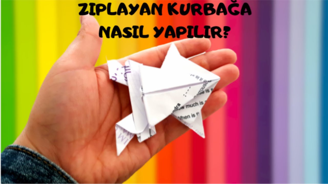 ORİGAMİ ZIPLAYAN KURBAĞA NASIL YAPILIR? 🤣🤣ENESTEN ORİGAMİ DERSLERİ🤣🤣 YouTube