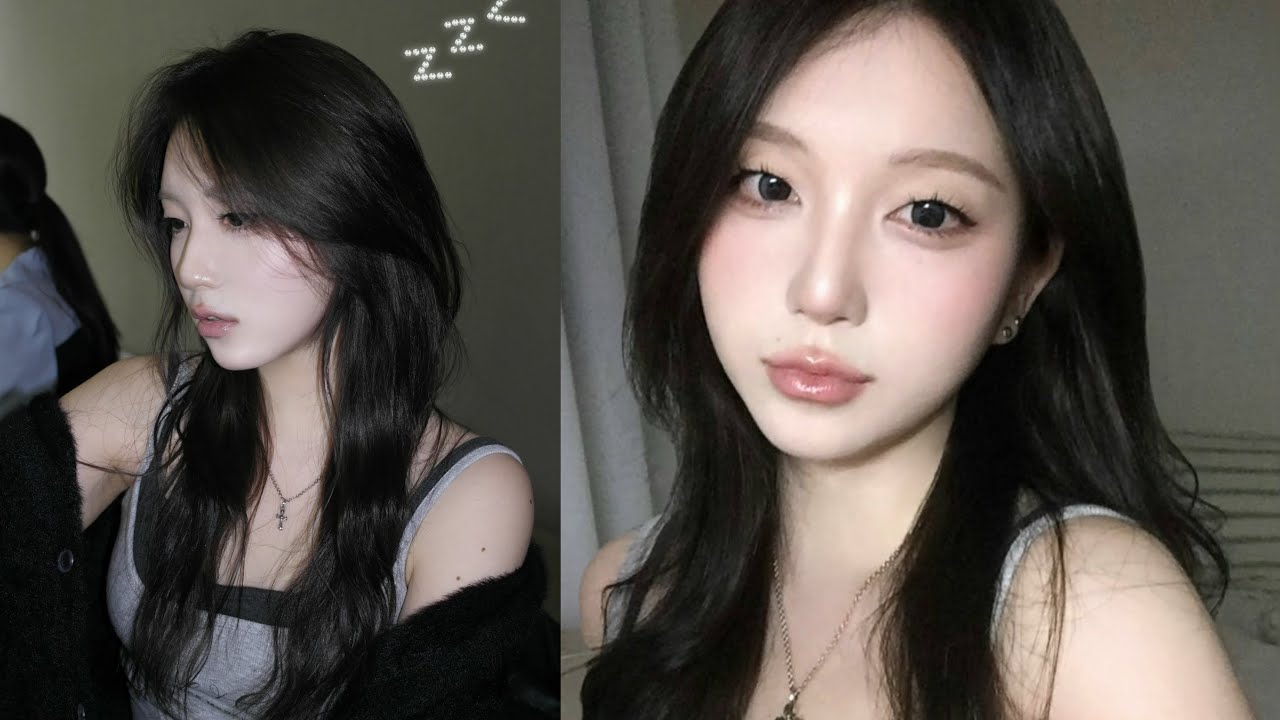 요즘 바뀐 메이크업 grwm ₊✯͡ 무쌍도 할 수 있는 세미갸루 낋여왔어요 𐙚⋆˚