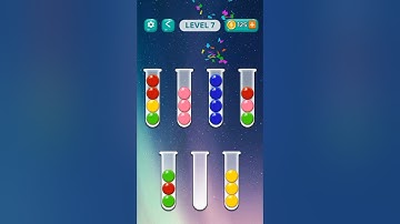 Ball Sort Color Water Puzzle Level 7#shortfeed #youtubeshorts #ballsortpuzzlegameplay #shortsfeed