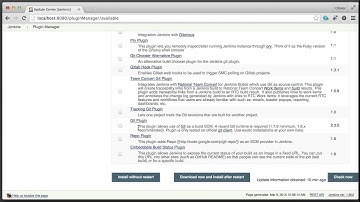 SEA BDD Lab : install and configure Jenkins (2): install Git plugin)