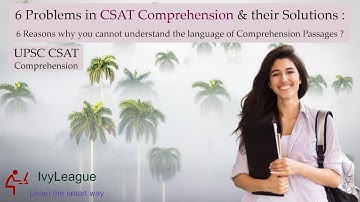 6 Problems in 𝐂𝐒𝐀𝐓 𝐂𝐨𝐦𝐩𝐫𝐞𝐡𝐞𝐧𝐬𝐢𝐨𝐧 & Solutions I Dr. Mansoor Agha I #csat #csatenglish #upsc #ias #ips