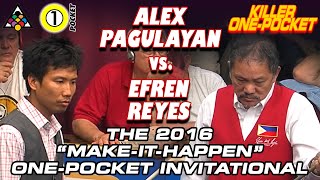 KILLER ONE POCKET: Alex PAGULAYAN vs Efren REYES - 2016 MAKE IT HAPPEN ONE-POCKET INVITATIONAL screenshot 4