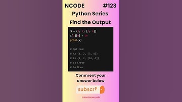 NCode #123 | Top Python MCQs for Practice | Python Programming Interview Questions with Answers