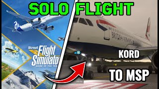 Microsoft Flight Simulator A320 BA-SOLO FLIGHT! CHICAGO-O'HARE INTL TO MINNEAPOLIS-SNT PAUL INT