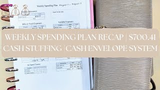 WEEKLY SPENDING PLAN RECAP | CASH STUFFING | CASH ENVELOPE| WE 08.17.25 - $5,522.18