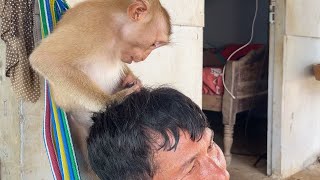 Good Woman Zueii Talking With Grandpa Very Nice While Grooming Him by ZUEII MONKEY 1,719 views 2 days ago 3 minutes, 26 seconds