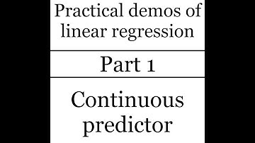Regression demos, part 1 of 10: Hypothetical data; Continuous predictor