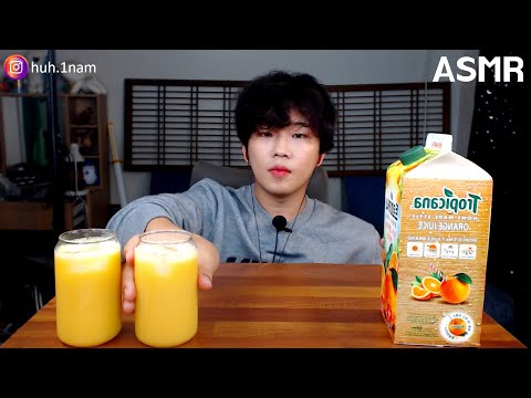 <strong>orange</strong>  juice  Mukbang <strong>ASMR</strong>