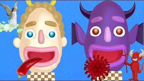 Angel and devil. New view in Sandwich Runner Android Gameplay. The upside-down world