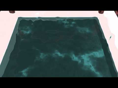 Fluid dynamics simulation (rain - 1600 frames)