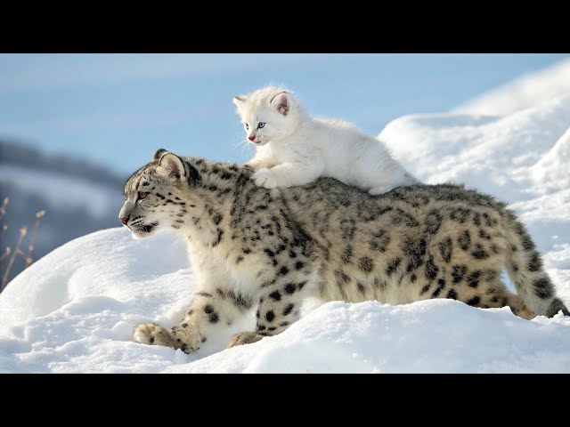 Snow Leopard Cub is Guardian of this Cat