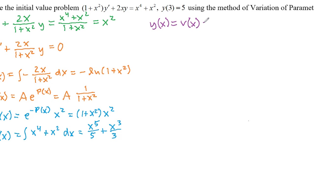 First Order Linear Differential Equations