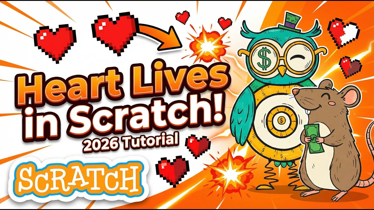 How to Add a Heart Lives System in Scratch (2026) - YouTube