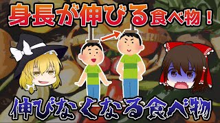 【ゆっくり解説】身長が「伸びる食べ物・伸びない食べ物」とは！？