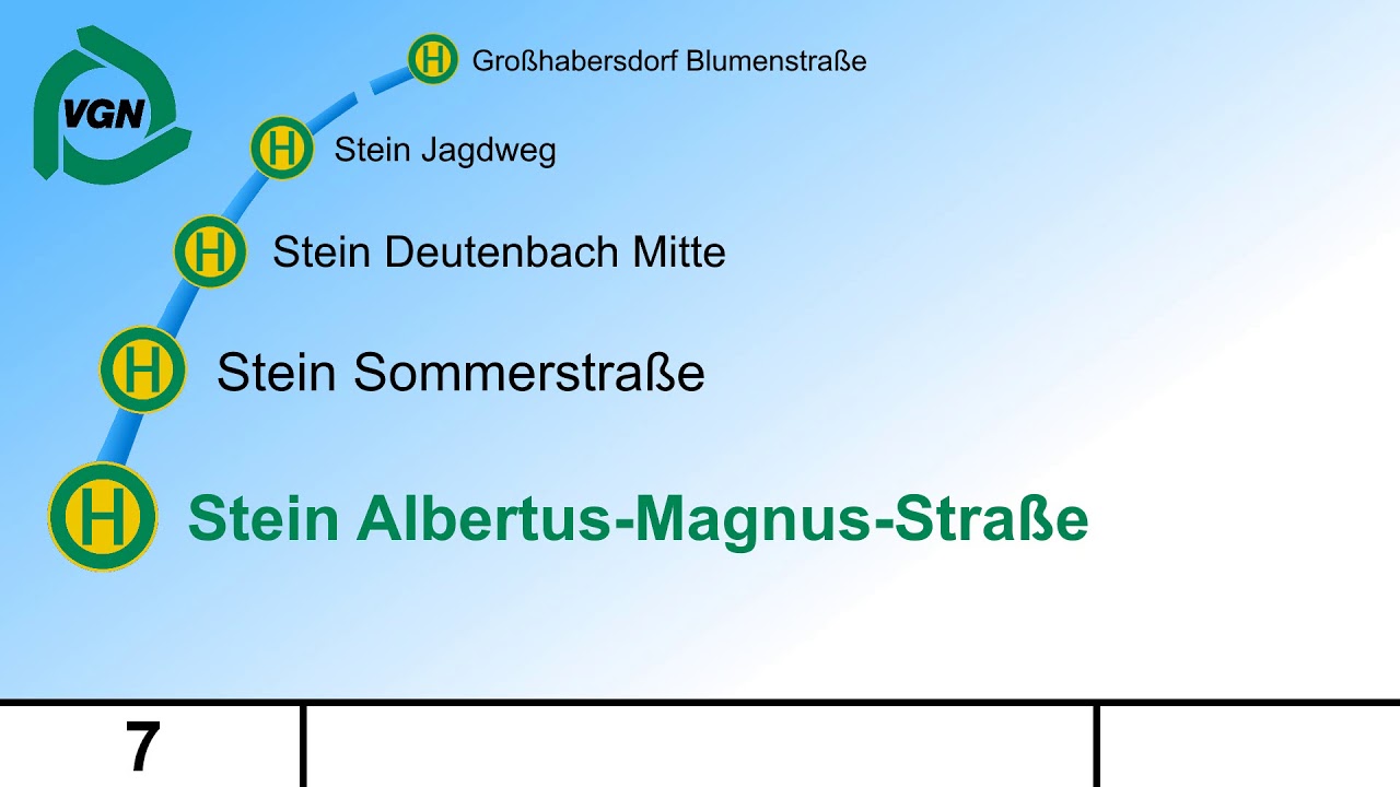 [OVF/DB Frankenbus] Ansagen des N7 von Nürnberg nach Großhabersdorf