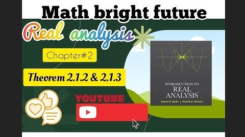 Real analysis|Robert G.Bartle|Chapter#2|Section 2.1|2.1.1,2.1.2 & 2.1.3theorem|BS Maths|MSC Maths