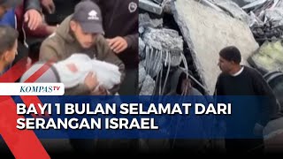 Haru! Proses Evakuasi Bayi 1 Bulan Selamat dari Serangan Israel