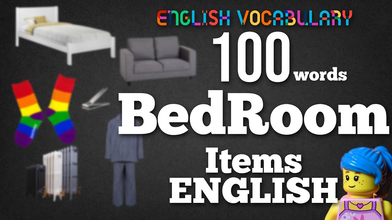 🇺🇸🇬🇧Английский словарь с картинками - 100 предметов для спальни