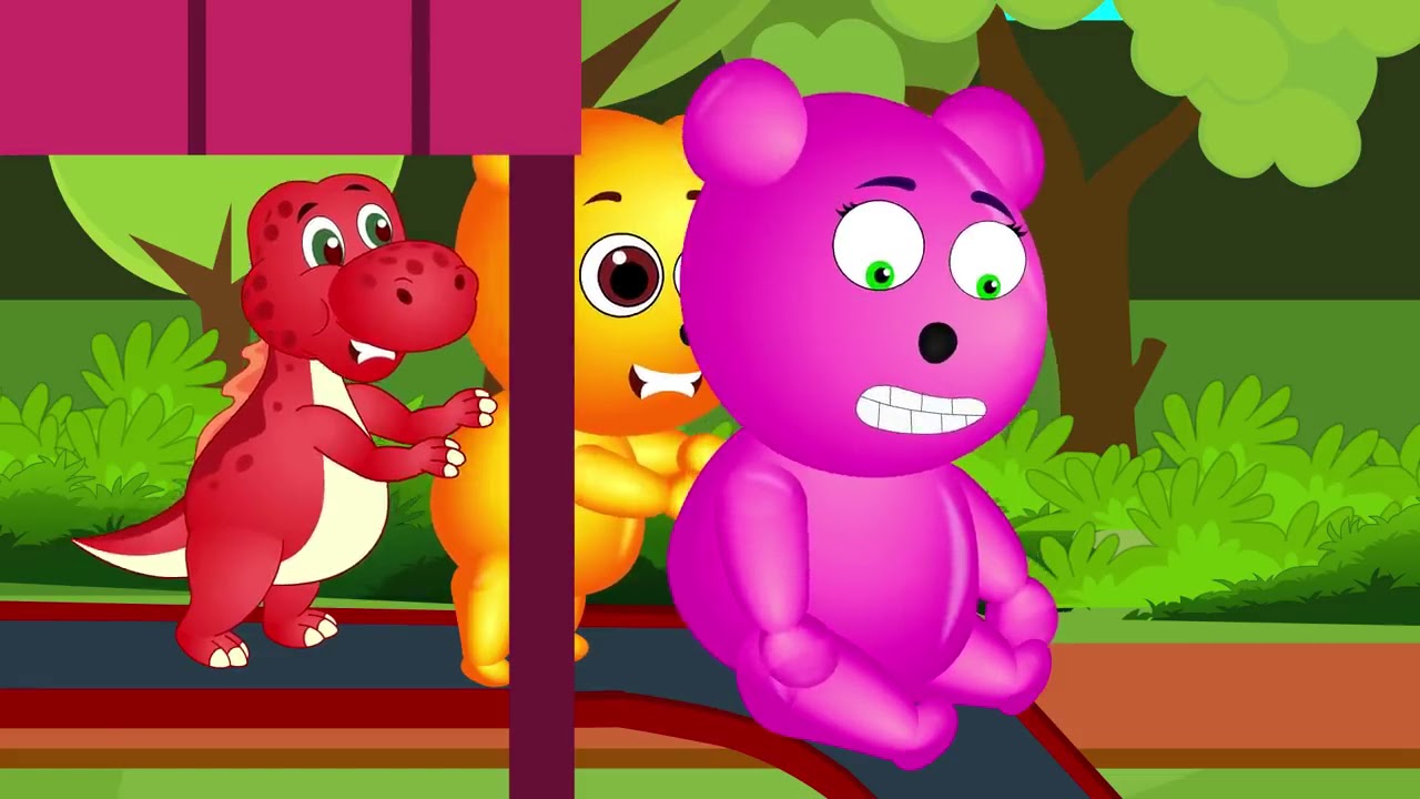 [Gummy] Gummy Bear and Dinos Sleep with Babies 💗 Children's cartoons