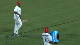 Beltre grabs broom, works on the infield screenshot 4