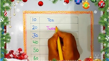 Number name 10 20 30 40 50 60 70 80 90 100। 20 30 40 ki spelling। 10 ki spelling, 90 ki spelling|