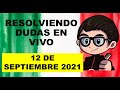 Soy Docente: RESOLVIENDO DUDAS EN VIVO (12 DE SEPTIEMBRE DE 2021)