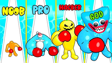 Becoming The Strongest Blob Fighter in Punchy Race Game | NOOB 🤢 PRO 😎 HACKER 😈 GOD