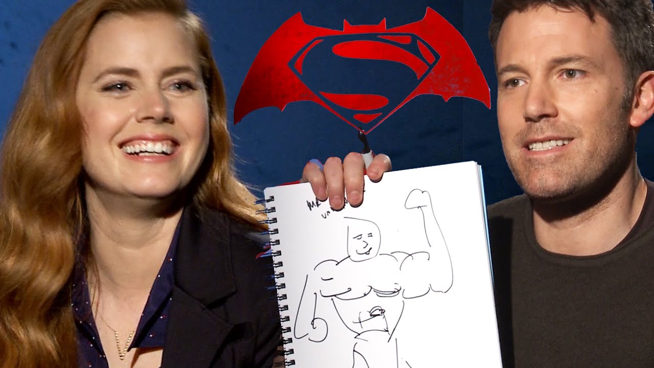 The Cast Of Batman v Superman: Dawn of Justice Draw Their Dream Super  Heroes - YouTube