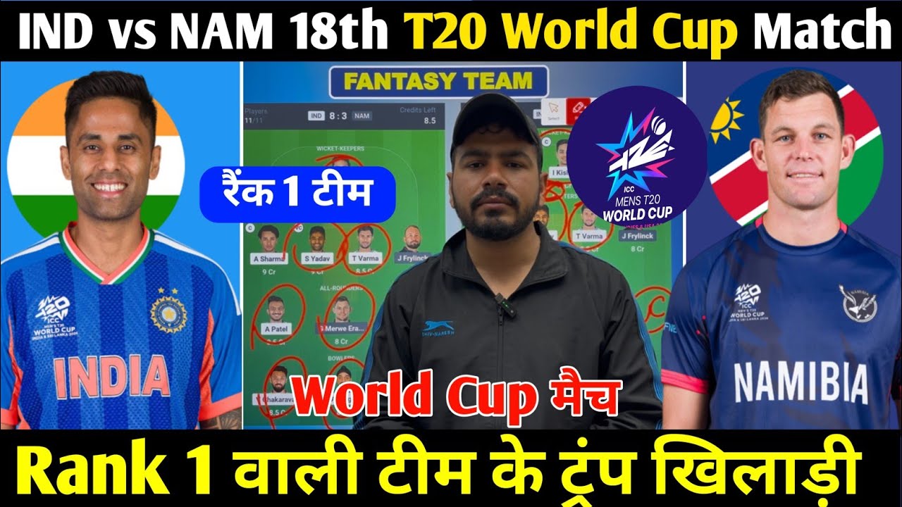IND vs NAM Today Match Prediction ! India vs Nambia Dream11 Team ! IND vs NAM Dream11 Prediction!