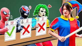 SUPERHERO All Story 2 | What if GOOD STUDENT Spiderman vs BAD STUDENT Joker are in one classroom??