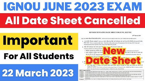All Date Sheet Cancelled For June 23 Exam | Big Update | June 2023 Exam New Date Sheet |