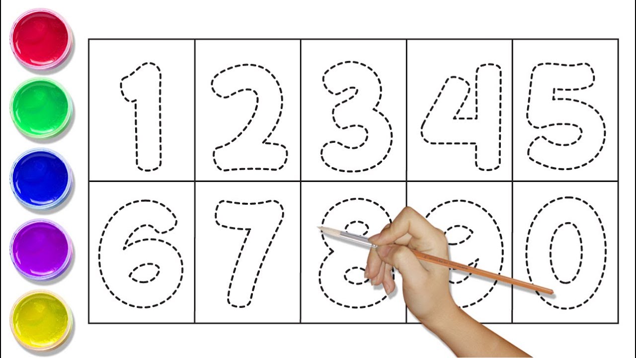 Writing One Two Zero Learn to Write Count 1 to 0! Tracing & Coloring - YouTube