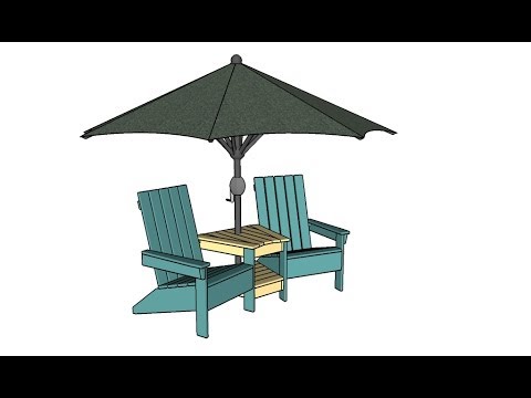 Double adirondack chair plans - YouTube