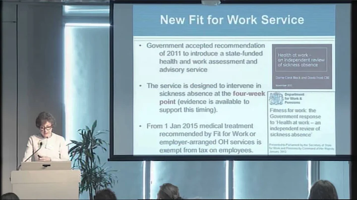 Dame Carol Black Presentation - Implications of the Health Benefits of Work for New Zealand