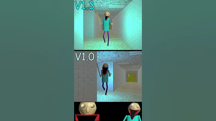 Baldi's Basics The Early Version – V1.0 & V1.3 [Comparison] #shortvideo #shorts #short