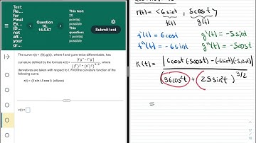 Calculating the Curvature of an Ellipse through the Formula