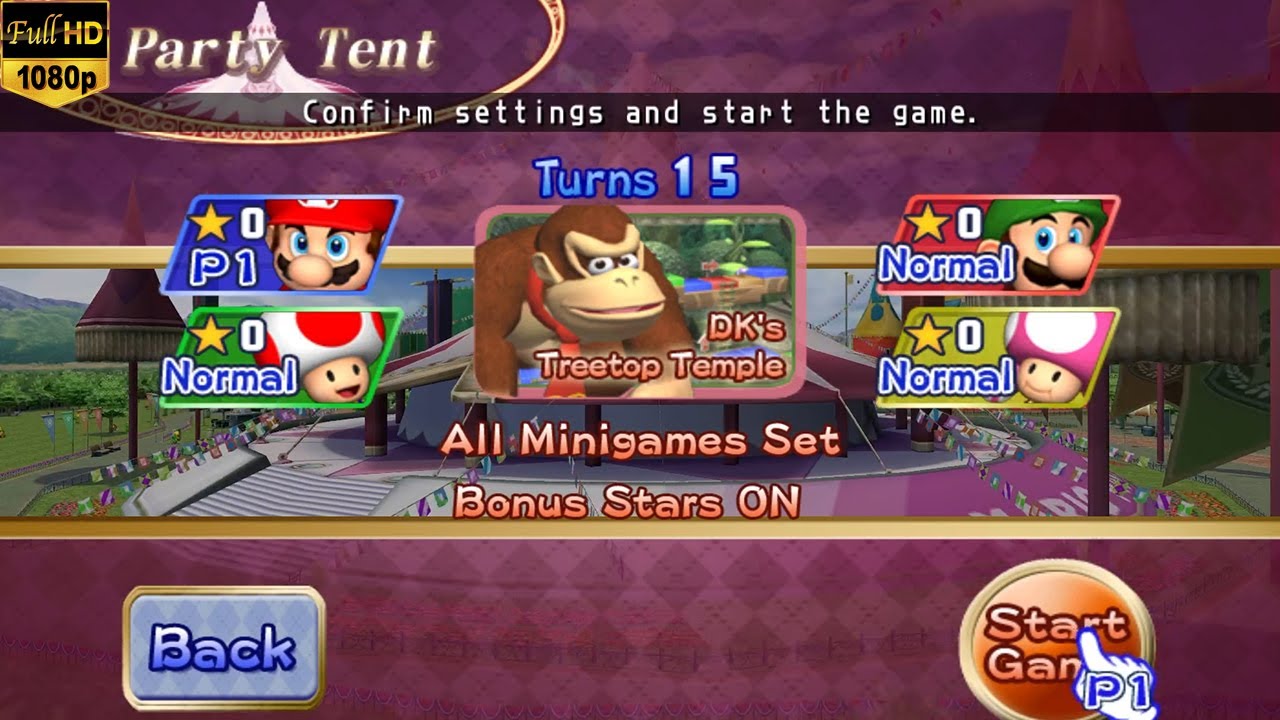 Mario Party 8 - Battle Royale - DK's Treetop Temple - Mario vs Luigi vs Toadette vs Toad