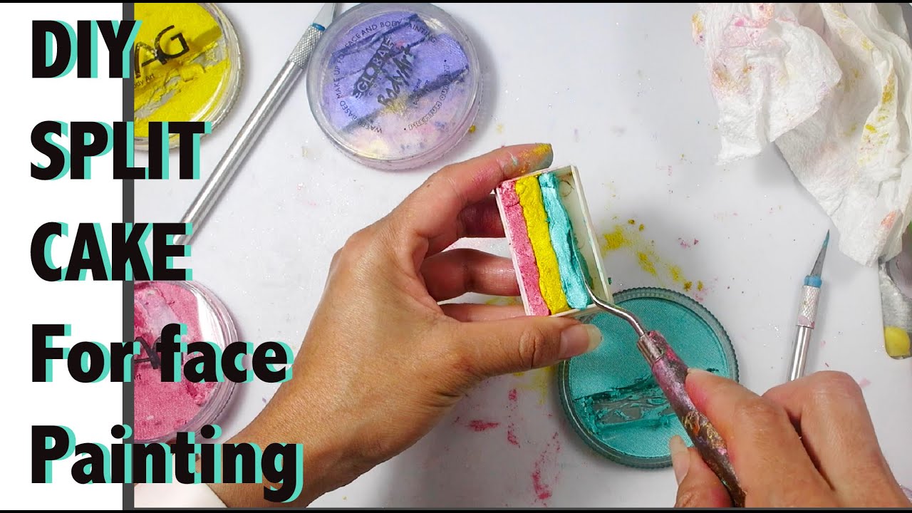 Making a custom split cake for face painting