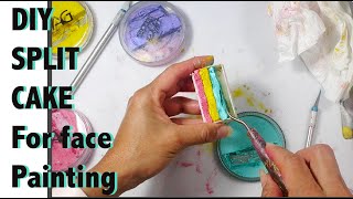 Making a custom split cake for face painting