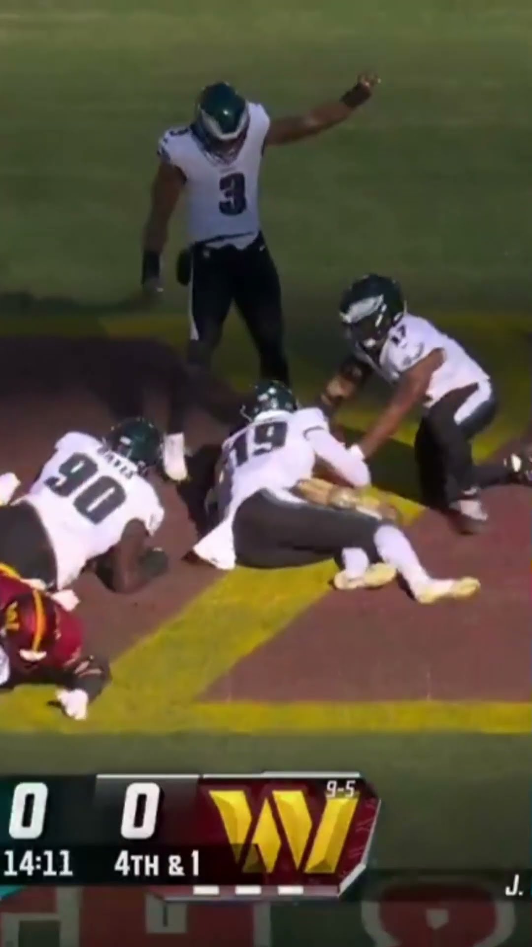 Josh Sweat \u0026 Jordan Davis COME UP HUGE on 4th down ?? Eagles vs Commanders Highlights