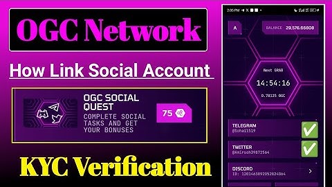 OGC Network Social Account|| OGC Network KYC Verification|| How to link Social Account|| OGC Mining