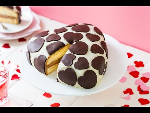 Ongekend Hart taart met chocolade vulling en chocofondant - YouTube IF-39